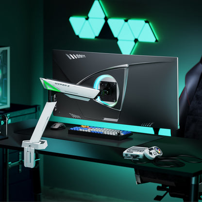 Suporte para mesa de jogos com contrapeso para monitor Aisens DT49TSR-343/ Swivel/Tilt/Tie 16kg