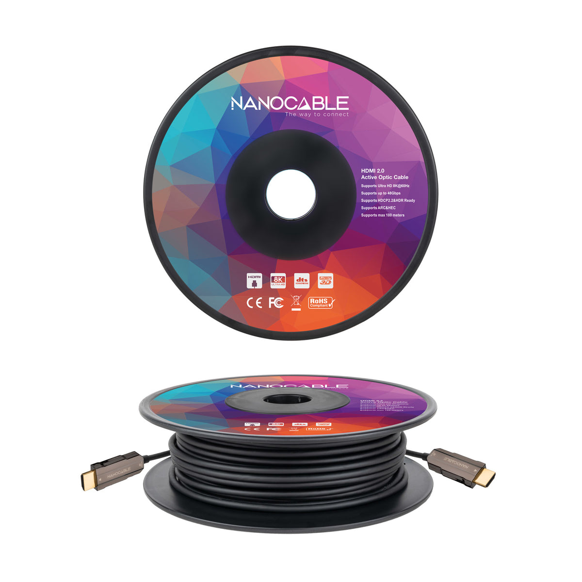 Cabo HDMI Nanocable v2.0 AOC 4K@60HZ 18Gbp 30 m - imagem 5