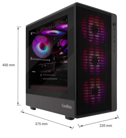 Caixa de Computador Coolbox Caja Gaming MATX GM350 DARKFACE USB-C 3.2 - imagem 17