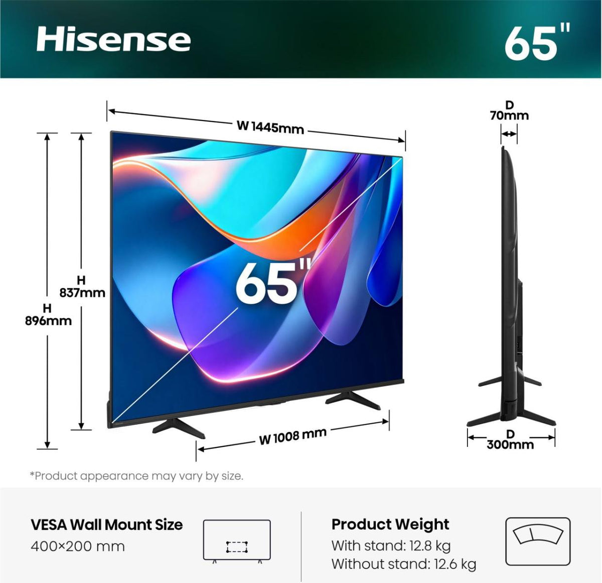 Televisão Hisense 65A6S - Hisense