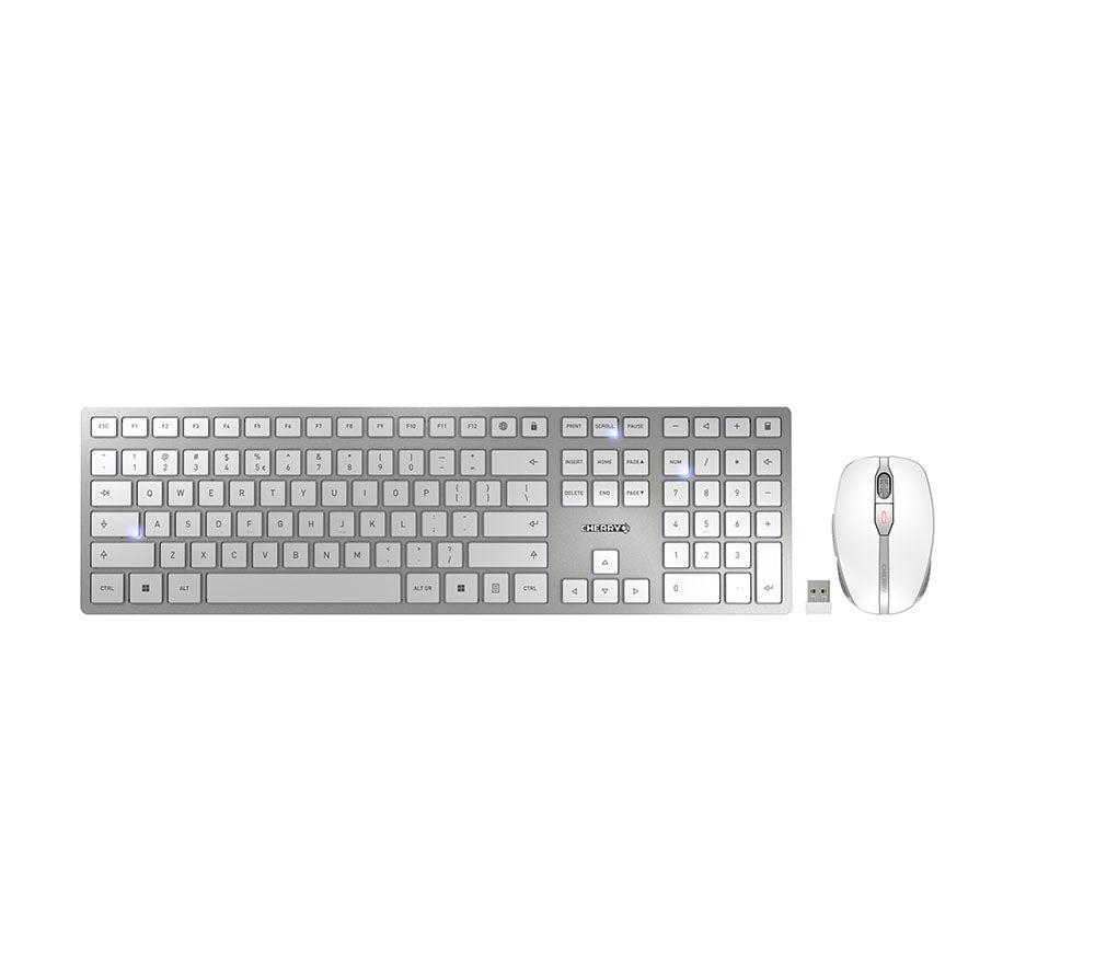 Conjunto Teclado e Rato CHERRY Rato e Teclado set DW 9100 SLIM / JD-9100EU-1 prateado