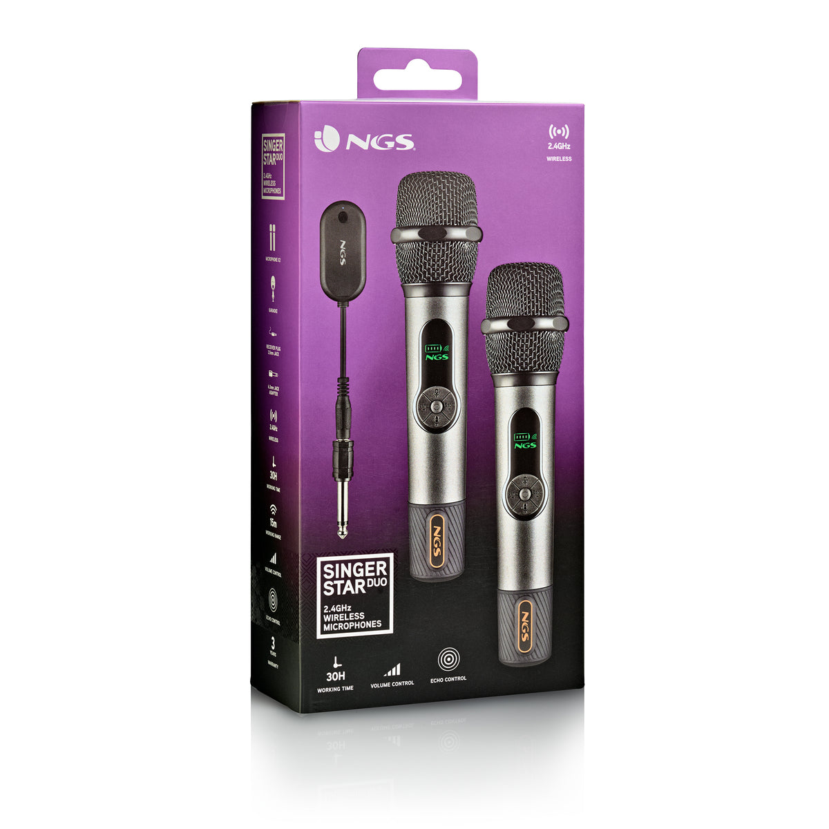 Microfone NGS Micrófonos Sem Fios Vocales Pack 2 - imagem 11
