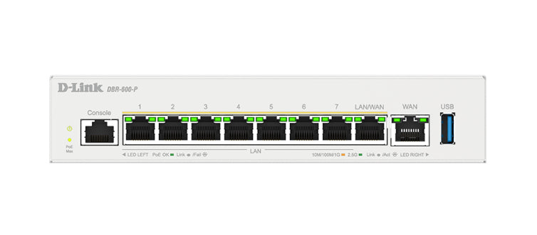 Router D-Link DBR-600-P PoE 9x2.5G 120W - imagem 8