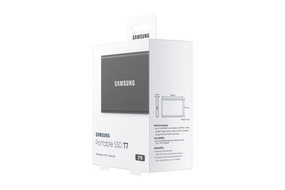 Disco SSD Samsung External T7 2TB / MU-PC2T0T/WW cinzento - imagem 11