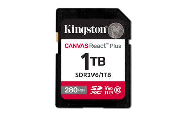 Cartão de Memória Kingston Cartão SD Canvas React Plus 1TB V60 / SDR2V6/1TB preto - imagem 2