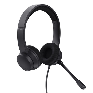 Auscultadores Trust Ayda/ com microfone/ USB/ preto