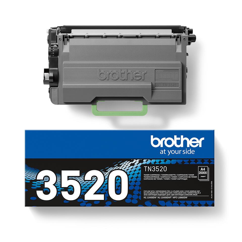 Brother Toner TN-3520 / TN3520 preto - imagem 3