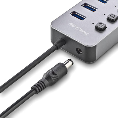 Hub USB NGS IHUB10/ 10xUSB 3.0/ Cinzento