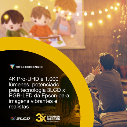 Projetor Epson Lifestudio Flex EF-72 / V11HB76640 preto, oak, prateado - imagem 11