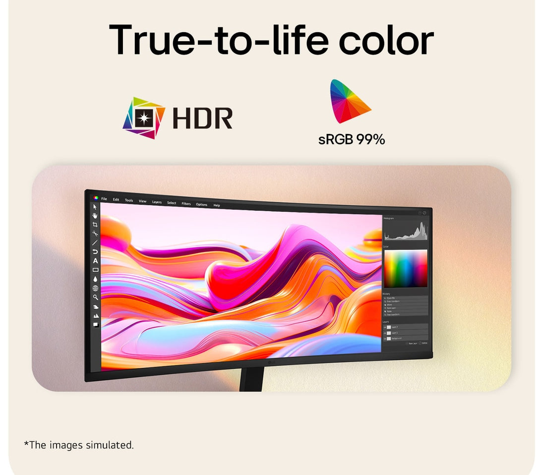 Monitor LG 34U601B-B 34" WQHD 120hz HDMI DP curv - imagem 7