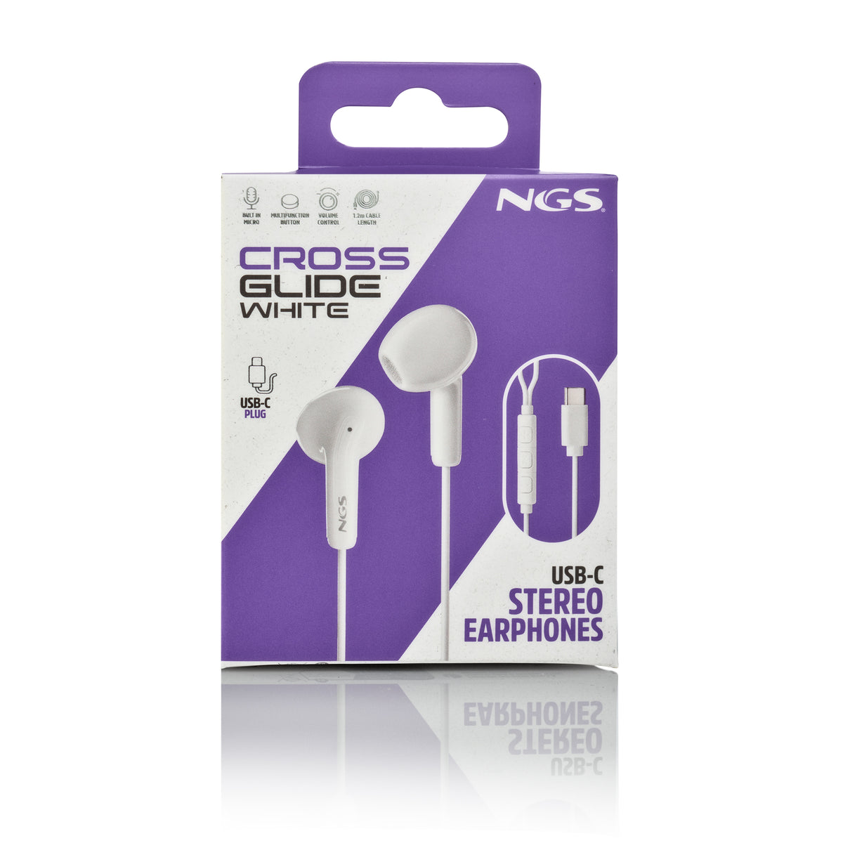 Auscultadores NGS Auricular Intraural Branco Micro USB-C - imagem 11