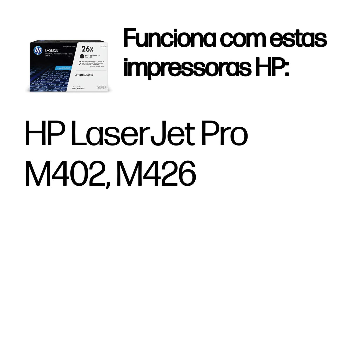 HP Toner 26X / CF226XD preto XL conjunto de 2 - imagem 3