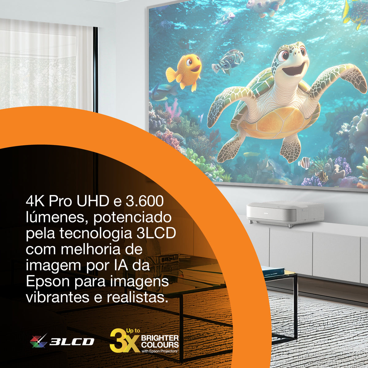Projetor Epson Lifestudio Grand EH-LS670W / V11HB82040 branco - imagem 14