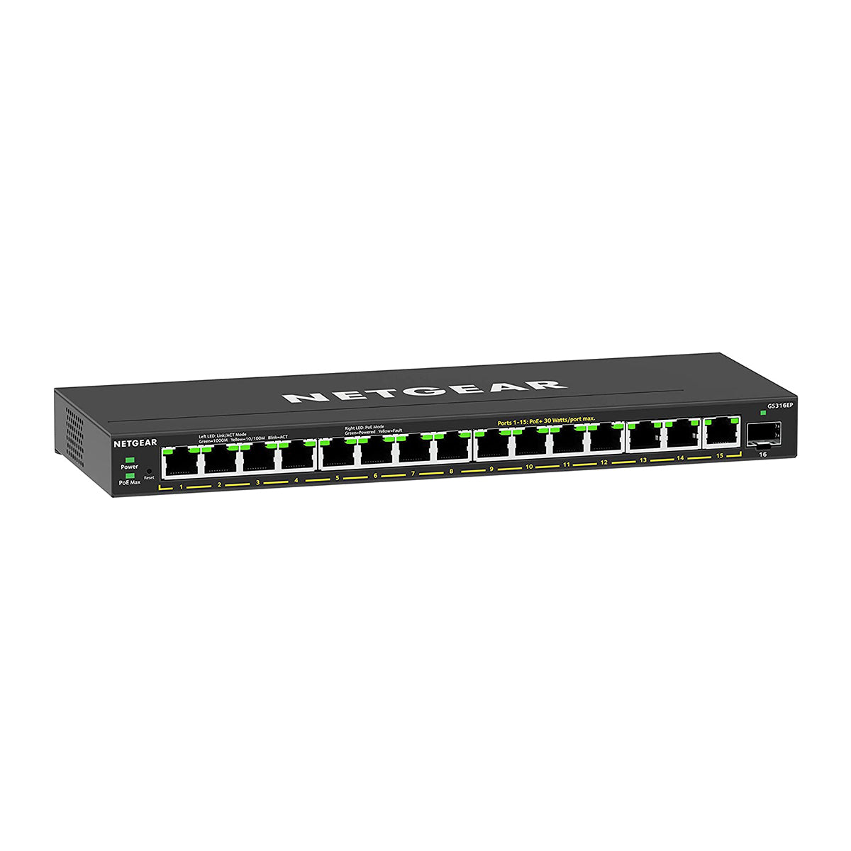 Switch Netgear GS316EP / GS316EP-100PES preto