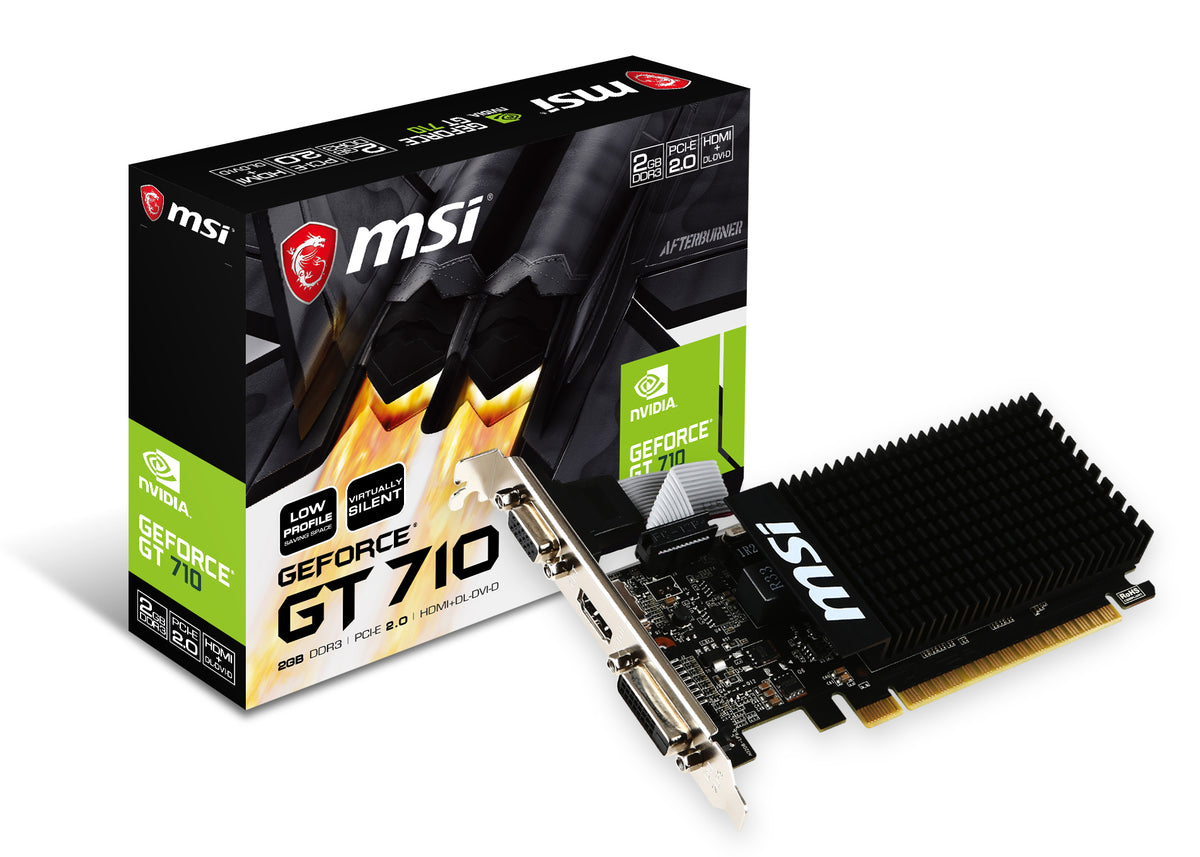Placa gráfica MSI VGA NVIDIA GT 710 2GD3H LP 2GB DDR3 - imagem 7
