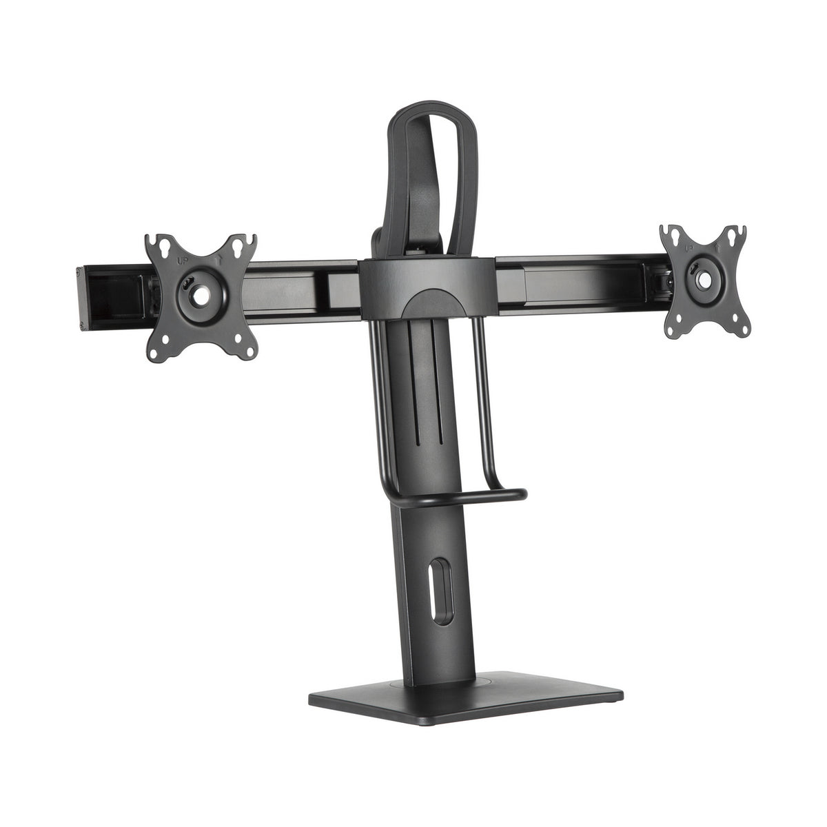 Suporte de secretária com contrapeso para 2 monitores Aisens DT27TSR-065/ Giratório/ Inclinação/ Amarração 6kg