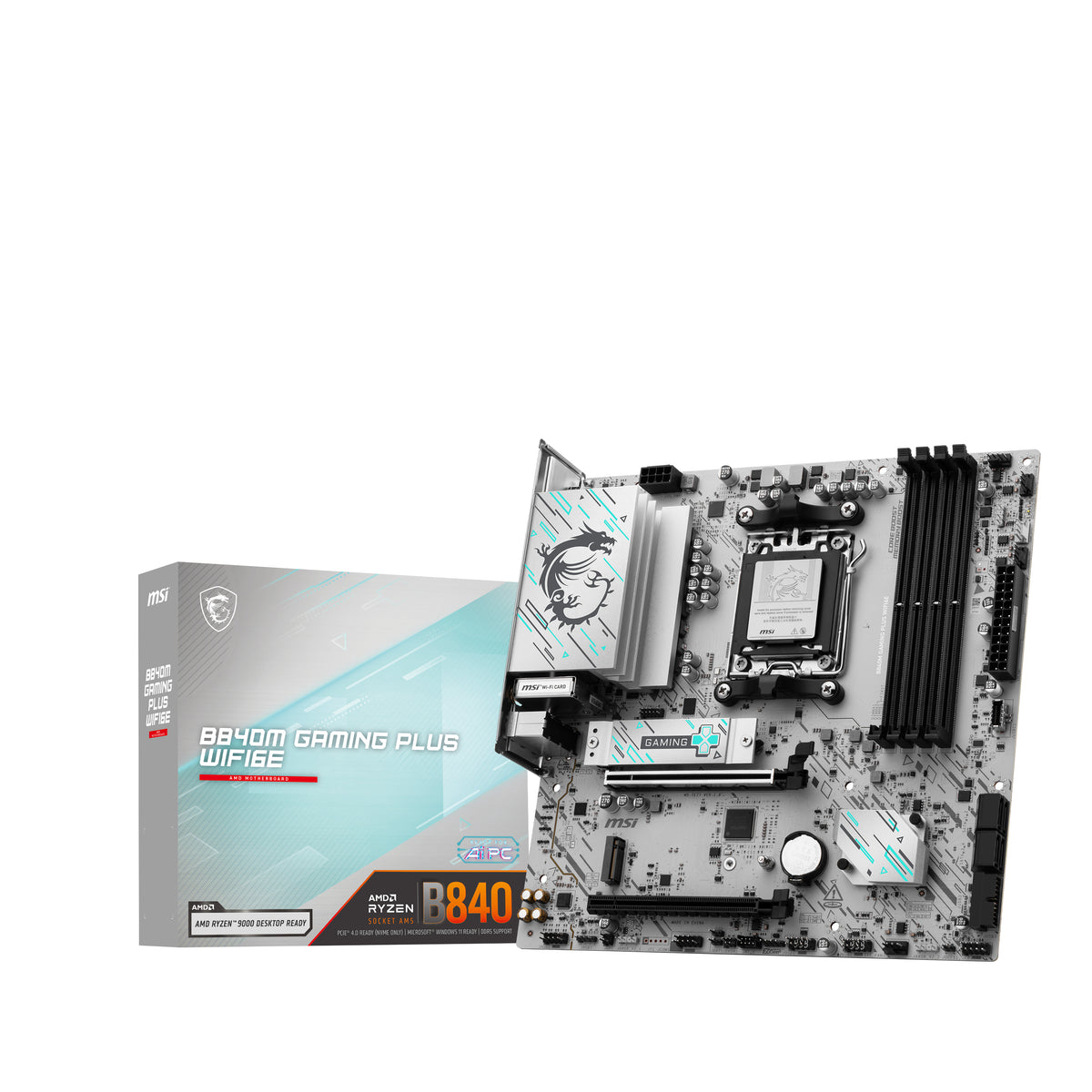 MSI Placa Base B840M de jogos PLUS WIFI6E DDR5 mATX - imagem 8