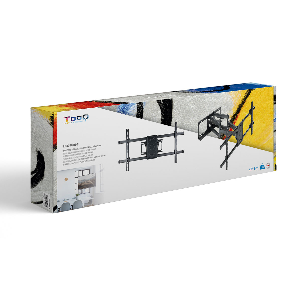 Suporte TV Tooq LP3790TN-B Parede pantallas 37"-90" - imagem 17
