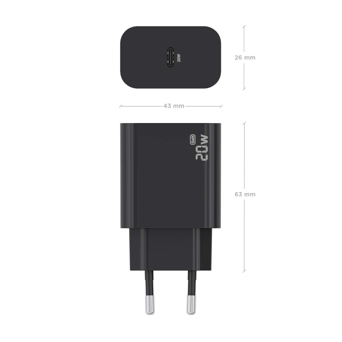 Carregador Aisens GaN 20W 1xUSB-C PD3.0 Preto - imagem 5