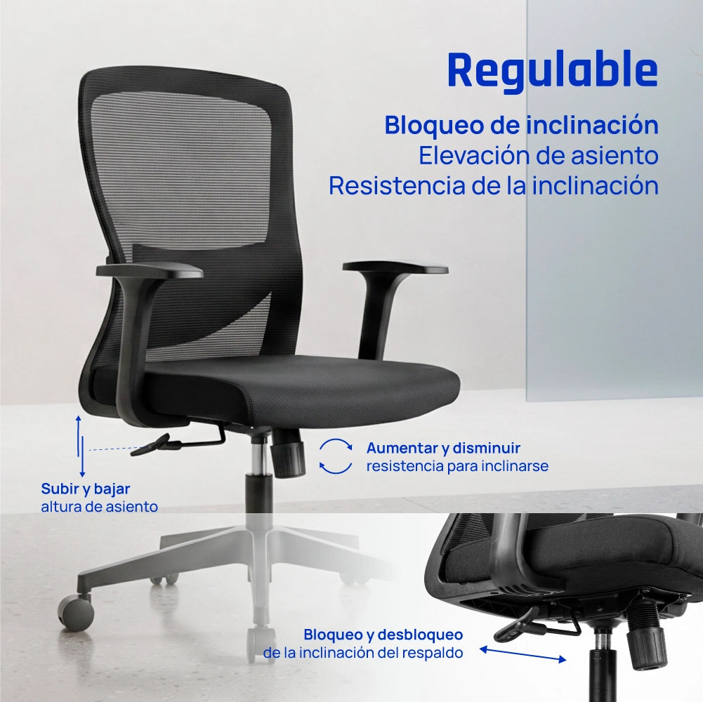 Cadeira iggual Silla oficina Ergoline EN1335 150kg - imagem 11