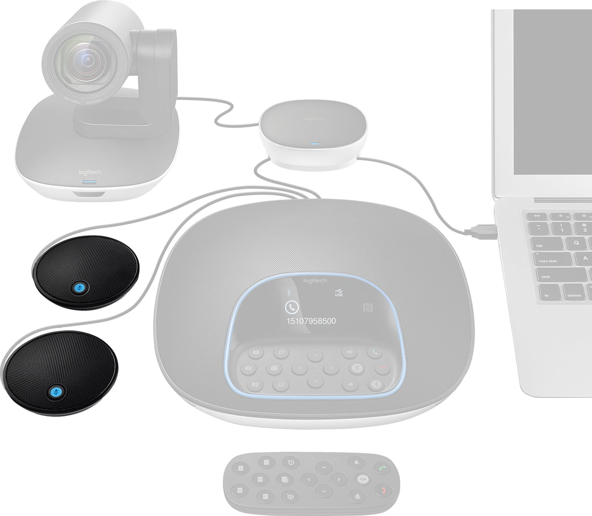 Microfone Logitech kit microfonos Expansion Group Jack 3.5 - imagem 3