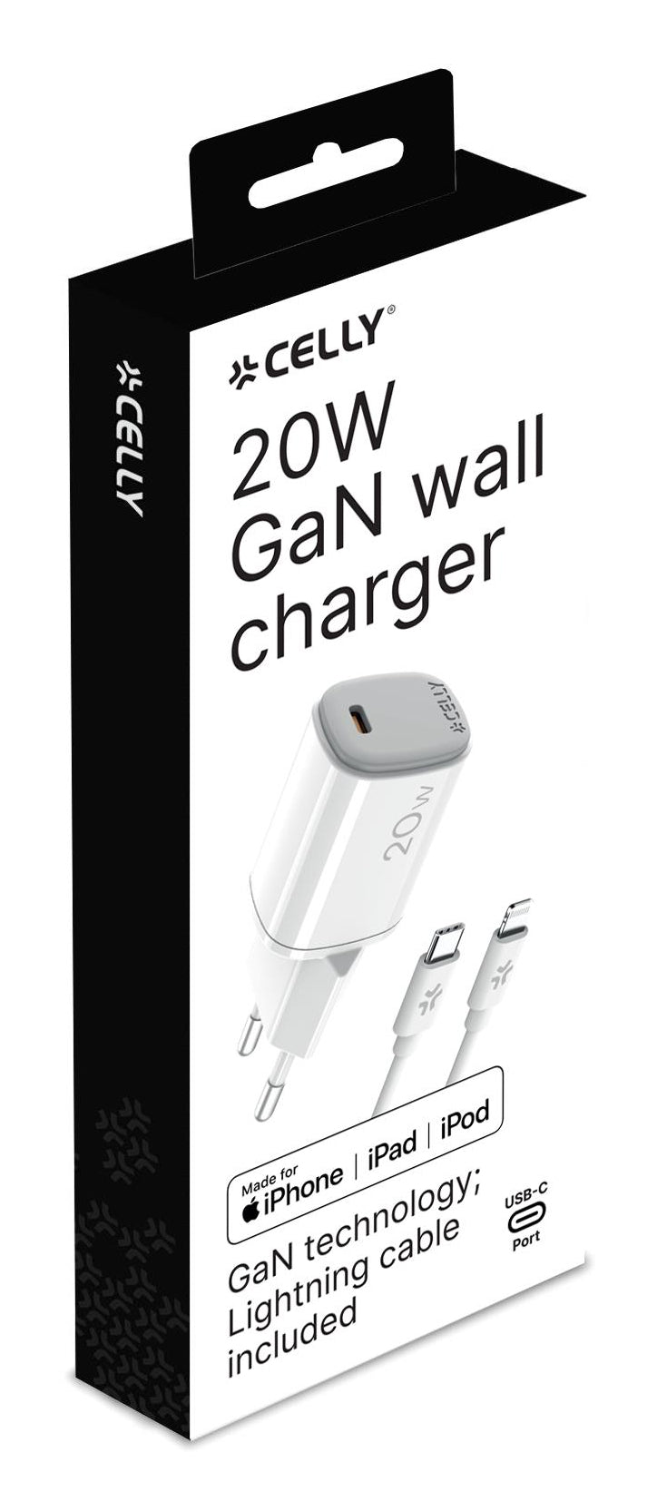 Carregador Celly Gan 1C 20w+ C A Light + Cable - imagem 5