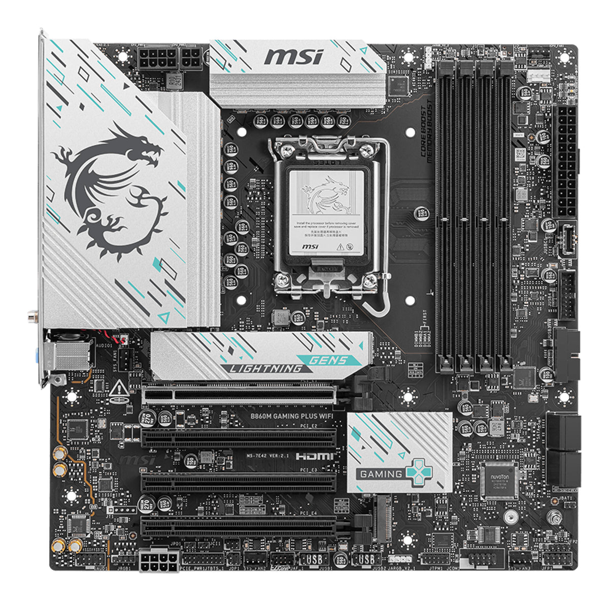 MSI Placa Base B860M de jogos PLUS WIFI mATX D5 1851 - imagem 6
