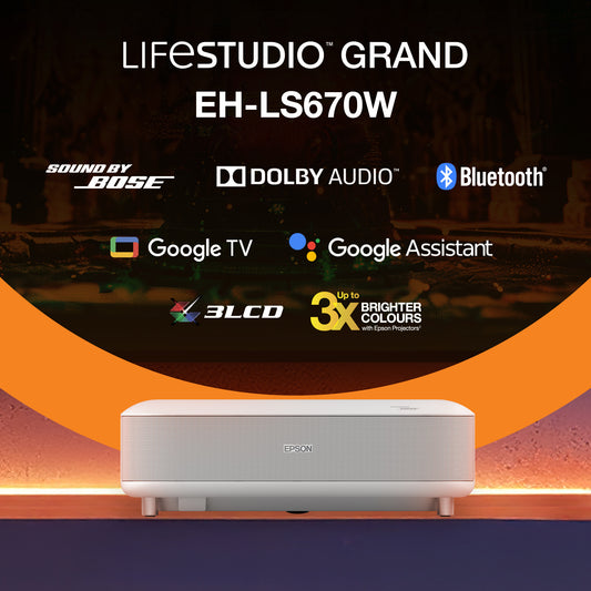 Projetor Epson Lifestudio Grand EH-LS670W / V11HB82040 branco