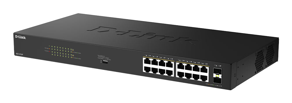 Switch de Rede D-Link DGS-1018P/E 16xGbE PoE+ 2xSFP - imagem 7