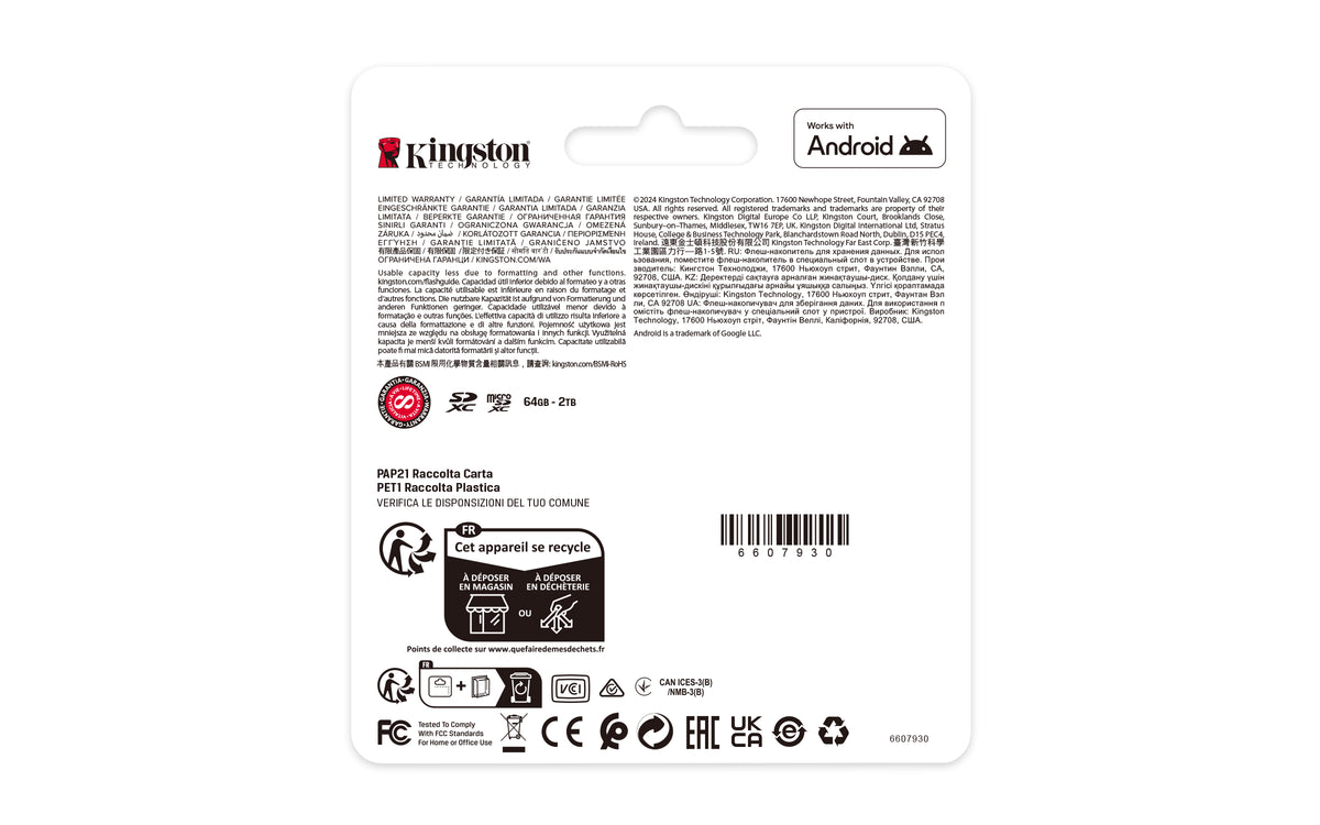Cartão de Memória Kingston SDCS3/256GB microSDXC Gen3 150MB/s A1 - imagem 12