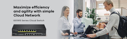 Switch de Rede ZyXEL GS1915-8EP Smart 8xGbE PoE 60W Nebula - imagem 9