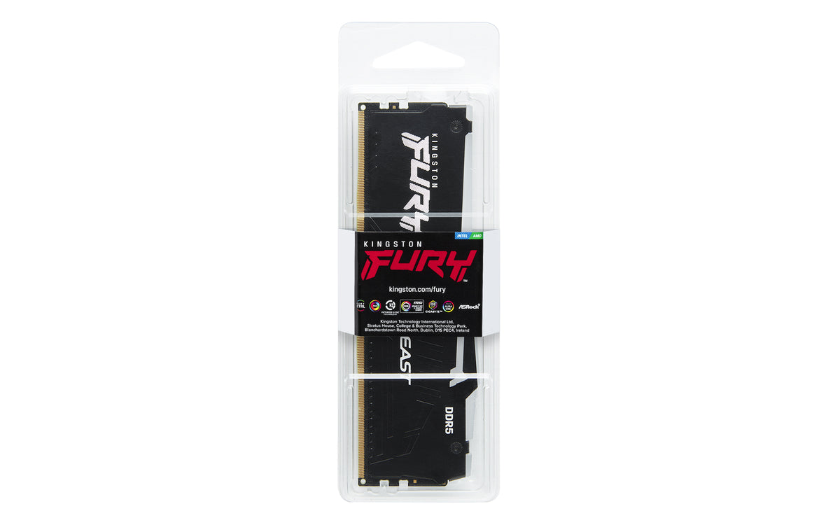 Memória RAM FURY Beast RGB 16GB/ DDR5/ 5600MHz/ 1.25V/ CL40/ DIMM Kingston