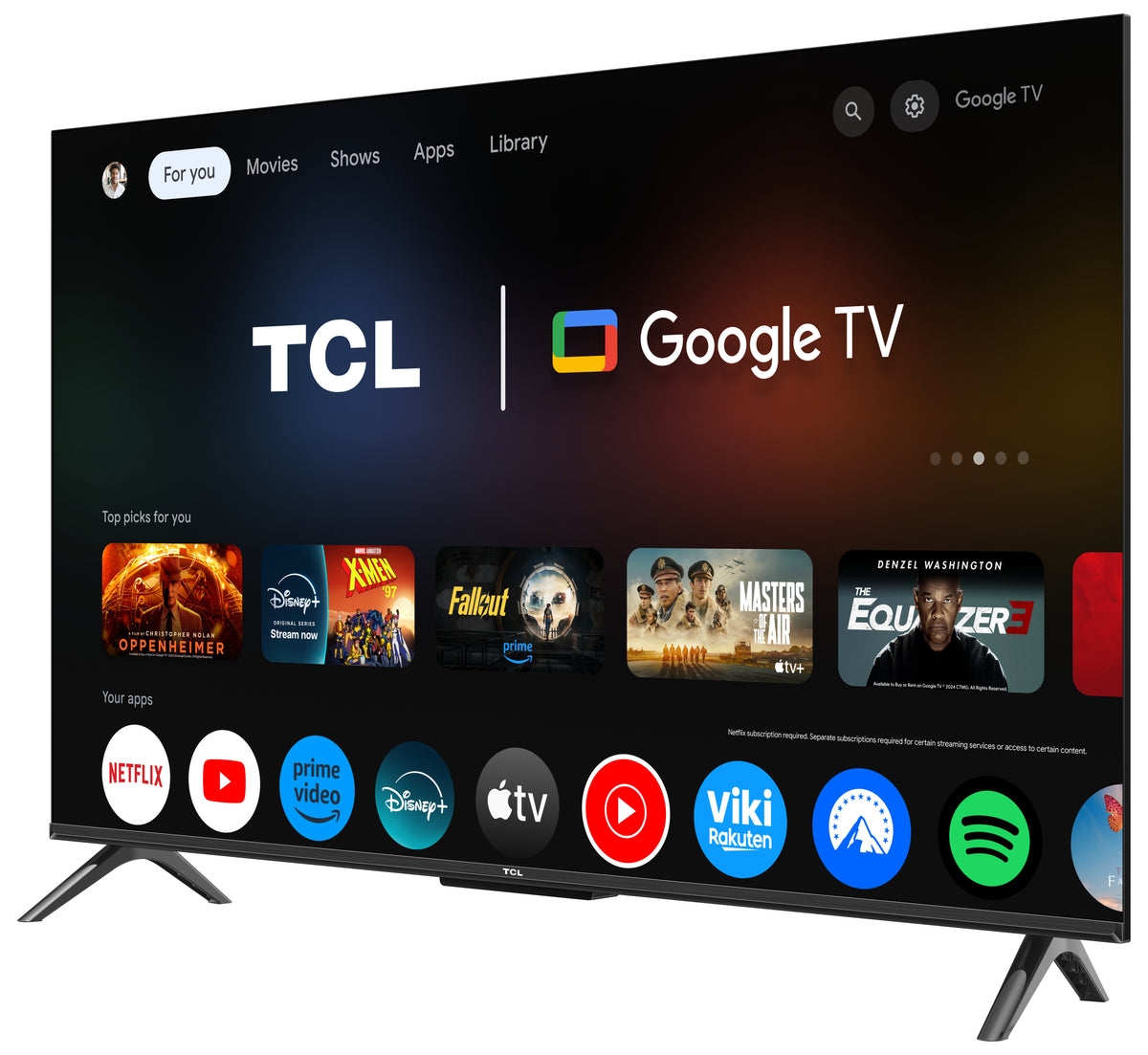Televisão TCL 43T69C TV 43" Qled 4K Google TV - imagem 3