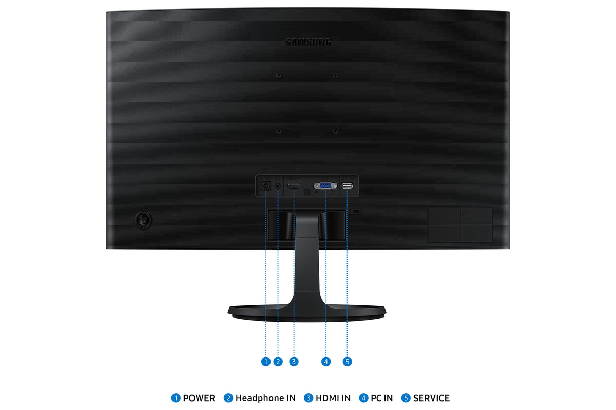 Monitor Samsung Essential LS24D364GAU / LS24D364GAUXEN preto - imagem 6