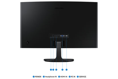 Monitor Samsung Essential LS24D364GAU / LS24D364GAUXEN preto - imagem 6