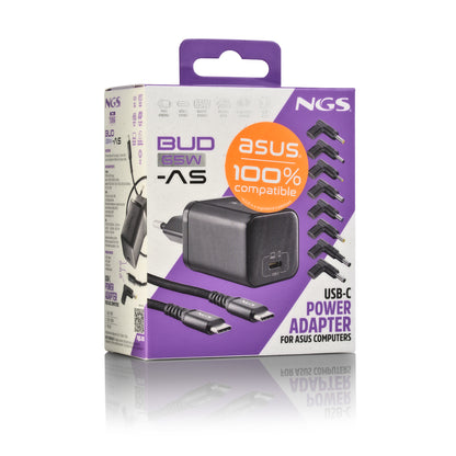 Carregador para Portátil NGS PACK CARGA USBC 65W+CABL 1,5M+5 CLAVIJ ASUS - imagem 16