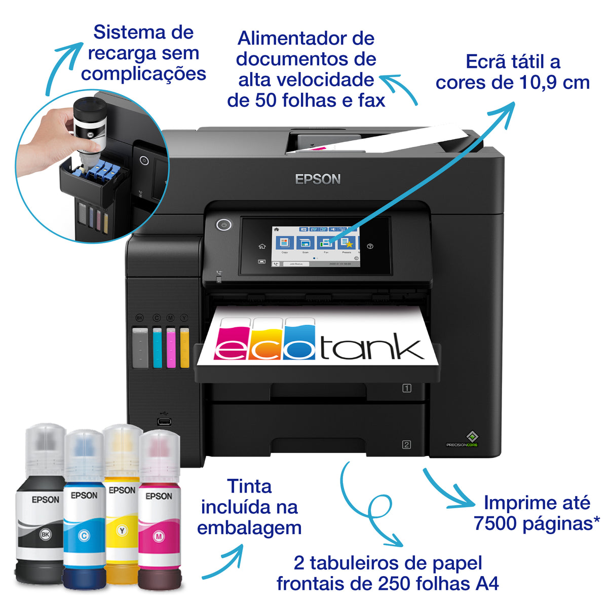 Impressora multifunções Epson Ecotank ET-5805 - imagem 4