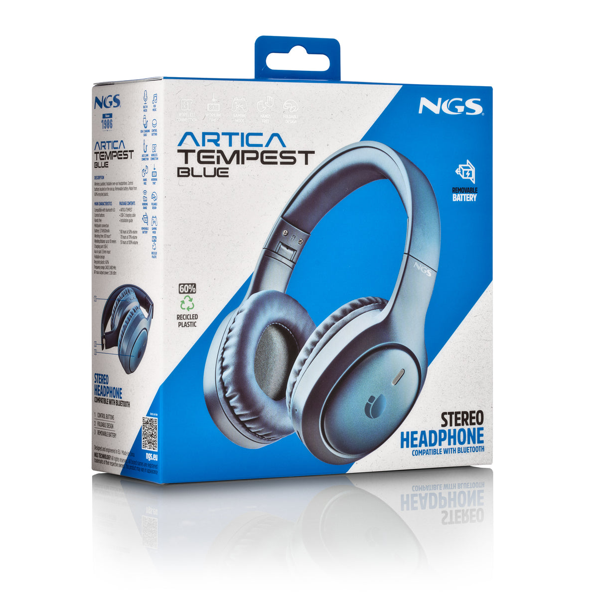 Auscultadores NGS Auricular Artica Tempest Bt Blue - imagem 7