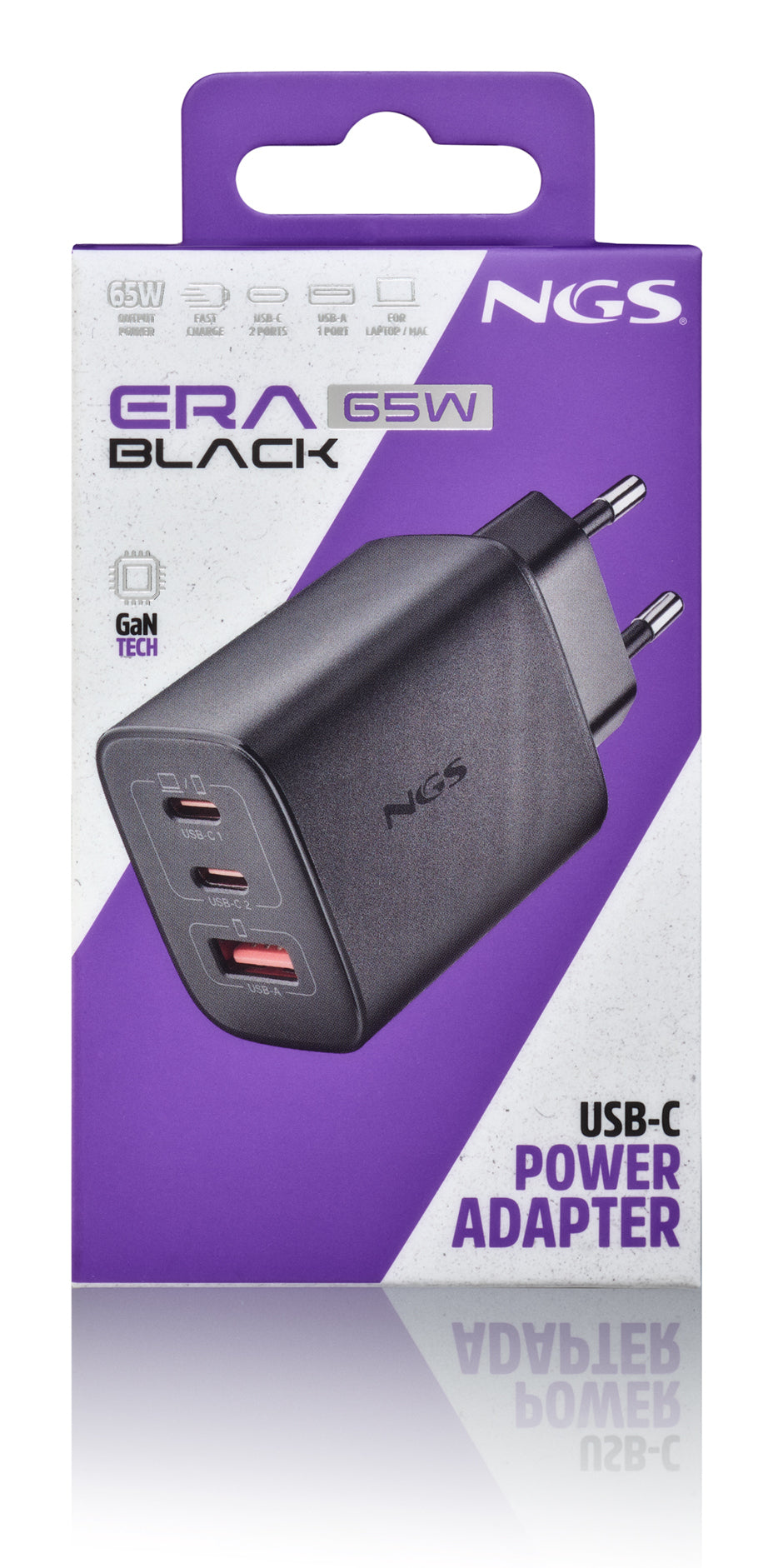 Carregador para Portátil NGS GAN ULTRARAPIDO 65W USB-C+ USB-A - imagem 7