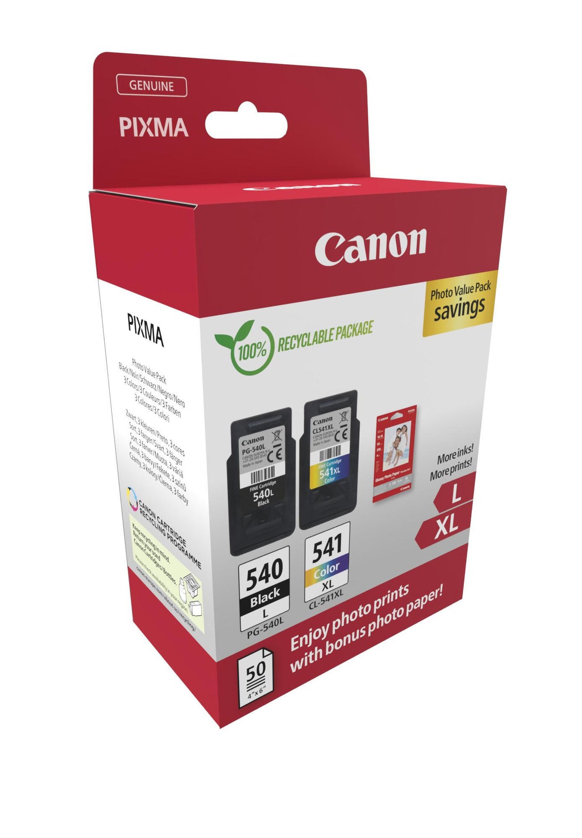 Canon Ink PG540L/CL541XL / 5224B012 BK,C,M,e - imagem 3