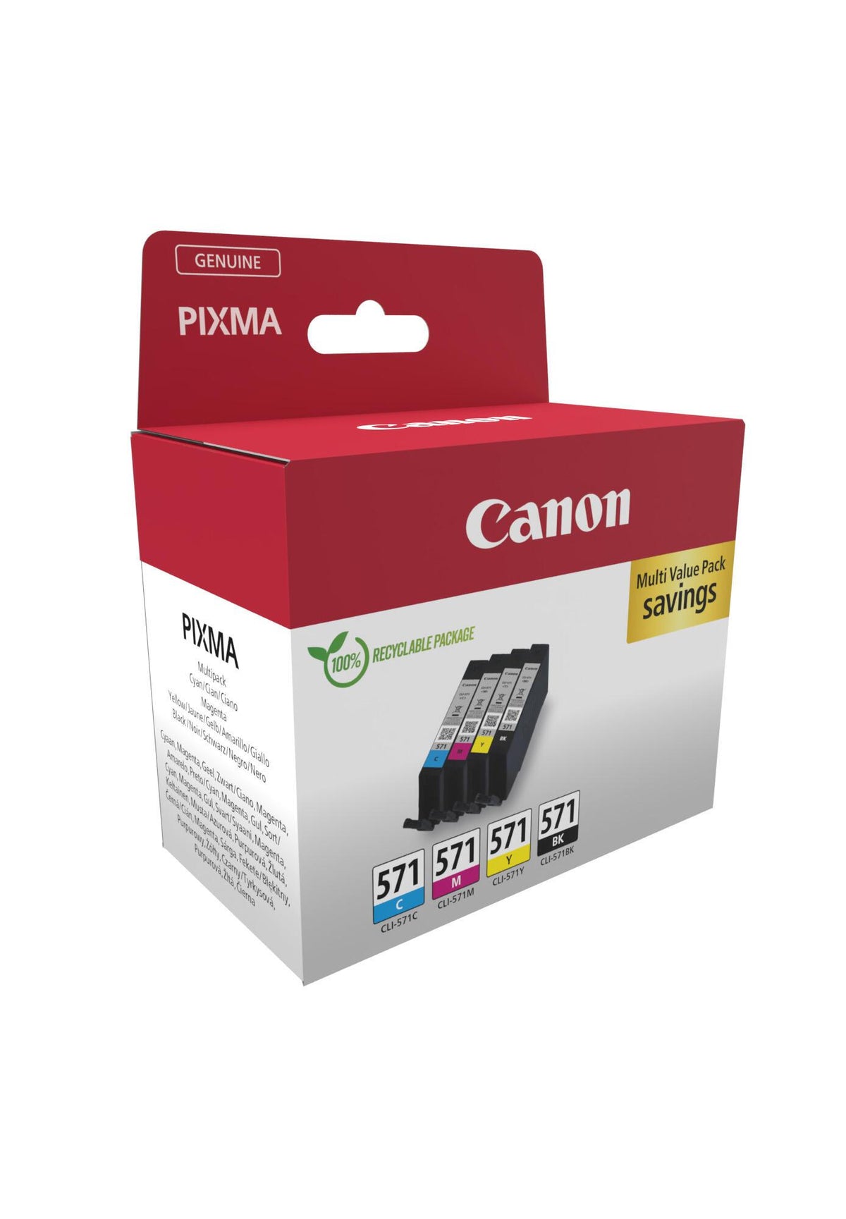 Canon Ink CLI-571 / 0386C008 BK,C,M,e Multipack - imagem 3