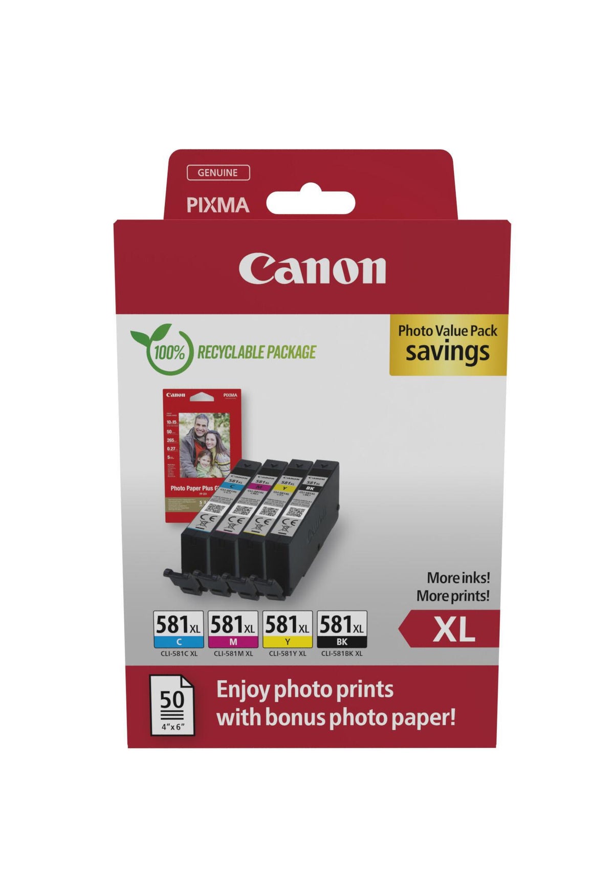 Canon Ink CLI-581XL / 2052C006 BK,C,M,e XL Multipack - imagem 2