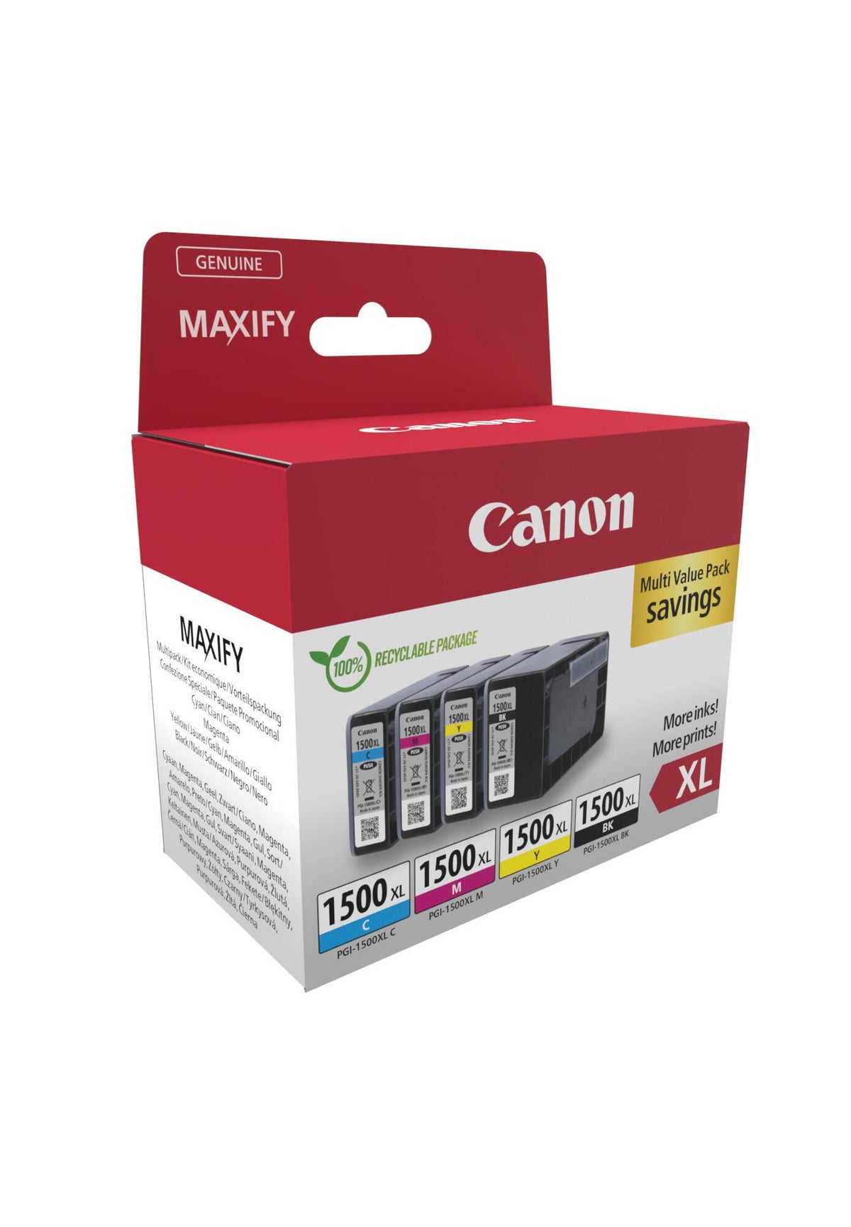 Canon Ink PGI-1500XL / 9182B010 BK,C,M,e XL - imagem 3
