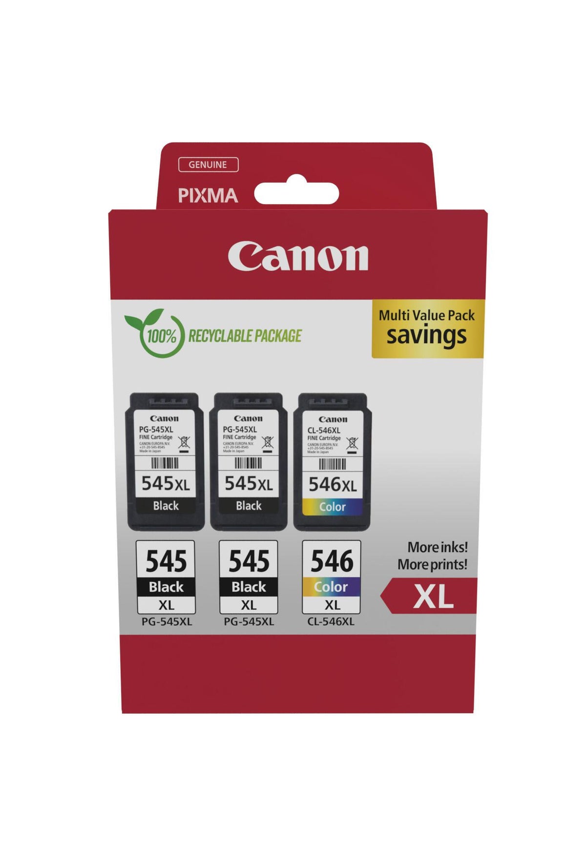 Canon Ink PG-545XL/CL-546XL / 8286B013 BK,C,M,e XL Multipack - imagem 2