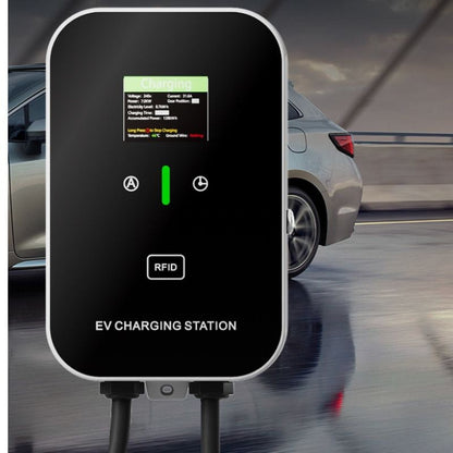 Estação de carregamento EV 32A/22KW/5M + tomada industrial preta - Carregador EV tipo 2