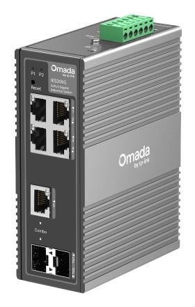 Switch de Rede TP-Link IES206G Industrial 4xG 1xSFP 1xC