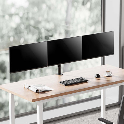 Suporte de mesa para 3 monitores Aisens DT27TSR-281/ Girar/Inclinar/Amarrar 10kg