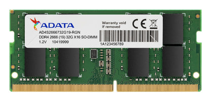 Memória RAM ADATA AD4S26668G19-SGN DDR4 SODIMM 8GB 2666