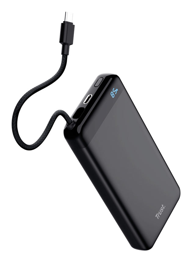 bateria Externa/Powerbank Trust Fiera 20000mAh/ 20W/ Inclui cabo USB Tipo-C