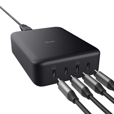 carregador de Pared GaN Trust Maxo/ 4xUSB Tipo-C/ 240W/ automático/ tensão 5-20V